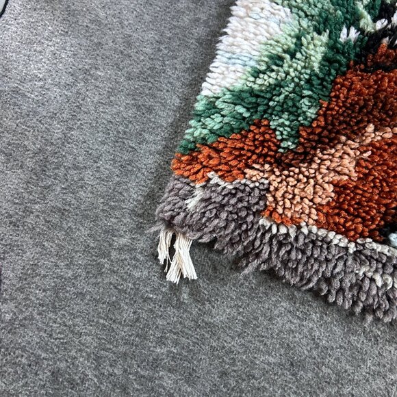 Latch Hook Rug Tapestry Horse Wall Hanging Vintage Hand Made Mid Century Modern - Picture 10 of 16